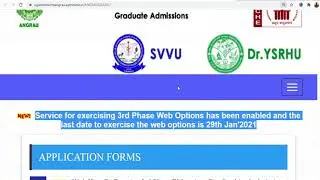 AP EAMCET - 2020 | Angrau 3rd Phase Counselling | Web Options Opened