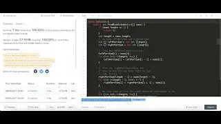 Leetcode 1991 : Find the Middle Index in Array