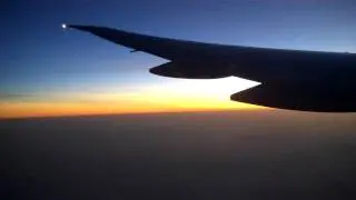 Emirates Sunrise cruising 777-300ER over Indian Ocean