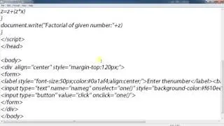 FACTORIAL OF GIVEN NUMBER USING JAVA SCRIPT