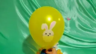 YELLOW BUNNY BALLOON INFLATION AND DEFLATION!!!
