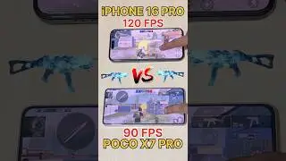 POCO X7 PRO 90FPS😱 Vs iPHONE16 PRO 120FPS😈- BGMI FPS TEST 