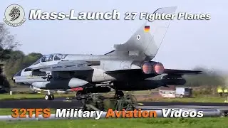 [4K] Mass Launch 27 fighter aircraft | WIC2021 Leeuwarden on base