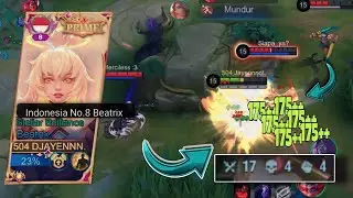 Build Tersakit Beatrix 2023 Lifestyle nya Deres banget 😱 Top Global Beatrix - Mobile Legends