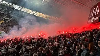 Ambiance, craquage et fumigènes DERBY DU LAC - Servette - Lausanne Sport (10-03-2024)