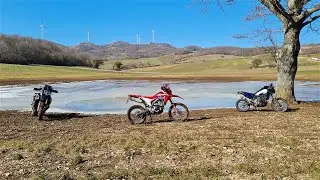 Yamaha Tenere 700 - KTM790R - CRF 300L - Snow time Pt. 2
