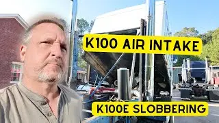 K100 CABOVERS, Looking At Air Intake On Krystal, Marla Slobbers!