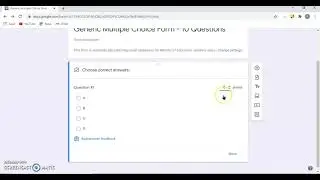 Generic Multiple Choice Form