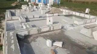 Part 4. Building a house from gas blocks. Ground floor with your own hands. A house from scratch.