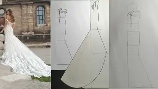 Crea paso a paso un patron de  Vestido Corte Sirena con Godets | Patronaje Alta Costura