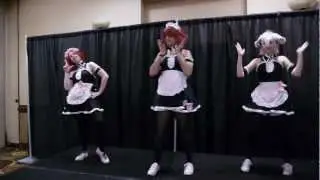 Sugar Pink Maid Cafe dances Kiss! Kiss! Kiss! by Buono!