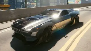Cyberpunk 2077 - Quadra Type-66 Avenger 2055 - Car Show Speed Jump Crash Test . 4K 60fps.