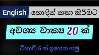 Spoken English in Sinhala | 20 Daily Use Sentences