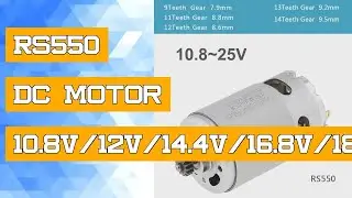 RS550 DC Motor 10.8V/12V/14.4V/16.8V/18V/21V/25V Motor with 9 /11 / 12 /13 /14 Teeth and High Torque