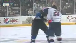 Ontario Reign's Chris Cloud fights Colorado Eagles Liam Huculak