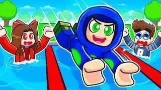 Roblox Became FASTEST in Swim Race Clicker!!