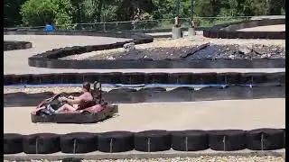 The amazing go-kart pit maneuver!