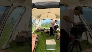 Camping 🌤️🍃 #camping #chill #travel #nature #mountains #camp #campinggear #campingvibes #camper