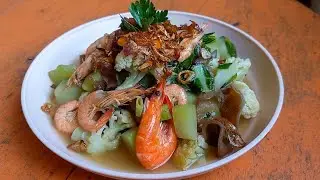 Tumis Jamur Kuping dan Udang