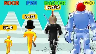 NOOB VS PRO VS HACKER VS GOD in Loot N Fight