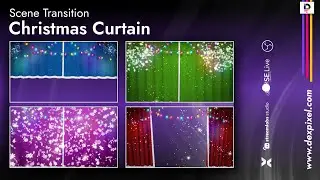 Winter Christmas Curtain Scene Transition - OBS and Streamlabs Stinger
