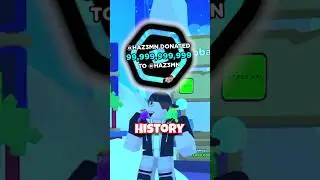 he donated 1 million robux to everyone on the server 