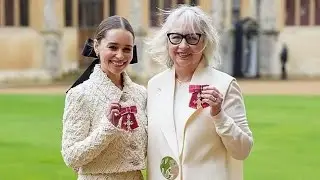 Emilia Clarke & Jenny Clarke, Accept Their MBE’s At Windsor Castle!