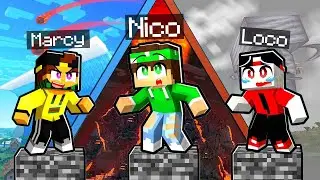 SURVIVE NATURAL DISASTERS on A BEDROCK PILLAR in MINECRAFT!