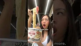 day 100 eating at the korean convenience store! my favorite noodles #shorts