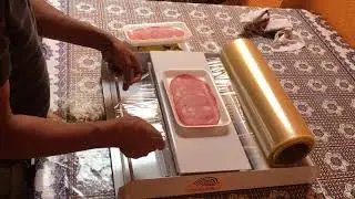 Embaladora de alimentos com filme de PVC