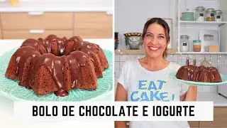 Bolo chocolate e iogurte para o lanche + cobertura fácil