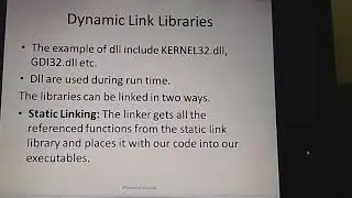 Dynamic Link Libraries(DLLs)