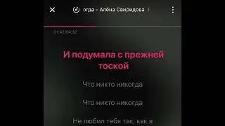 Алена Свиридова - Никто никогда (караоке)