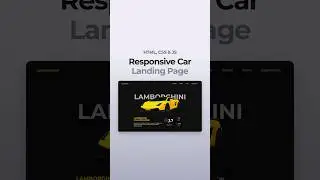 Responsive Car Landing Page Using HTML CSS And JavaScript