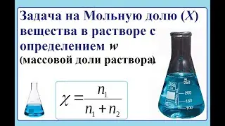 Мольная доля и массовая доля. Задача с переводом размерностей.