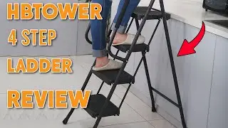 HBTower 4 Step Ladder with Handrails Review | Safe and Sturdy Accessory for Your Home!?