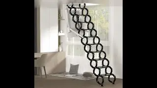 Motorgenic H025-A001 Electric Attic Ladder Aluminum Folding 9.5Ft with Remote for Loft Installation