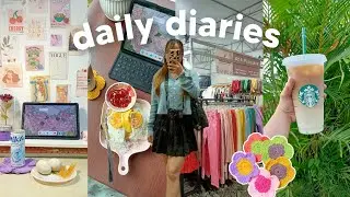 daily diaries 🌷 productive days at home, crochet coaster, iced coffee, going out, Jack's Ridge resto