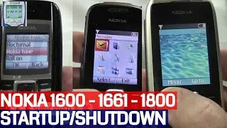 Nokia 1600, 1661 & 1800 Mobile Phones - Startup,  Nokia Ringtone & Shutdown.