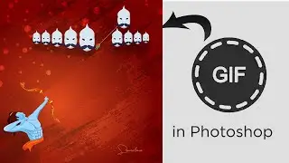 How to make Dussehra Gif Animation in Adobe Photoshop | Easy step by step video Animation