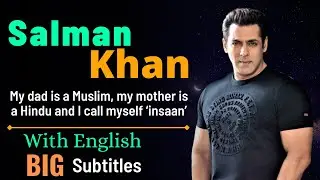 Salman Khan, My dad is a Muslim, my mother is a Hindu and I call myself ‘insaan’ | English Speech