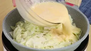If you have 1/2 cabbage and 4 eggs at home, make this recipe that everyone will love!