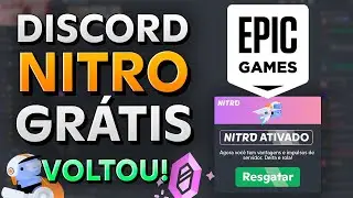 VOLTOU!! DISCORD NITRO DE GRAÇA PELA EPIC GAMES EM 2022