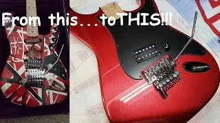 KNE Asuza Frankenstrat Makeover - Candy Apple Red DIY Custom Paint
