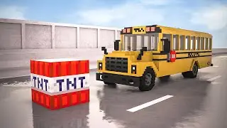 Bus vs TNT (pile up) | Teardown