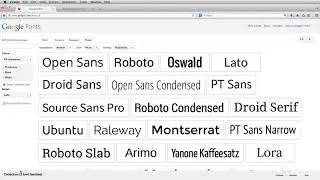 Web Design Basics | Google Web Fonts
