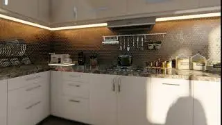 3D Mimari Modelleme - Mutfak Proje