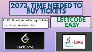 Leetcode | 2073. Time Needed to Buy Tickets | Easy | Java Solution