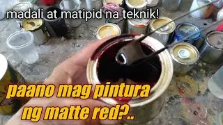 paano mag pintura ng kulay matte na candyred sa madaling paraan?
