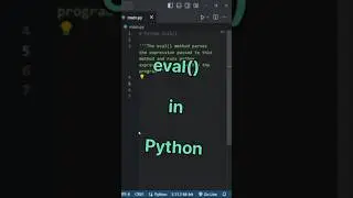 eval() in python inbuilt function... #python #programming #coding
